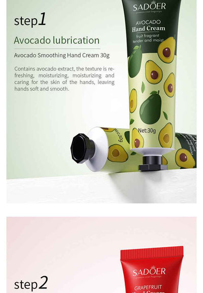 Colorful Fruit Hand Cream Suit Hydrating Moisturizing And Nourishing Refreshing And Smooth