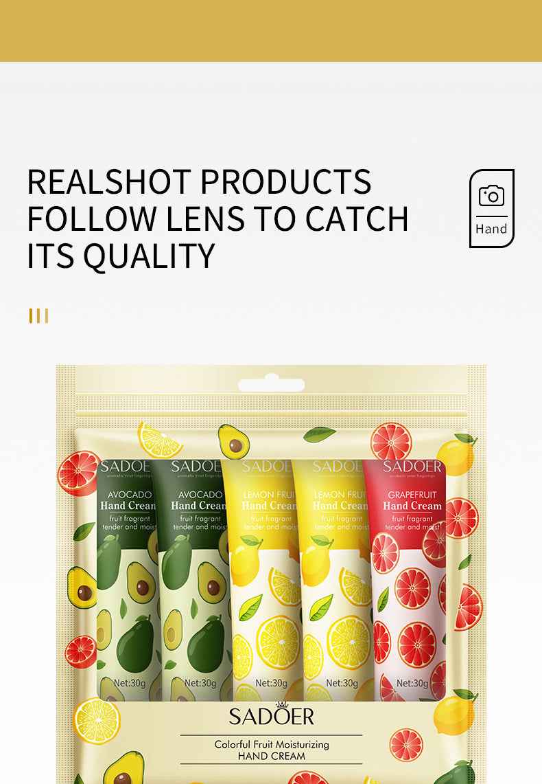 Colorful Fruit Hand Cream Suit Hydrating Moisturizing And Nourishing Refreshing And Smooth