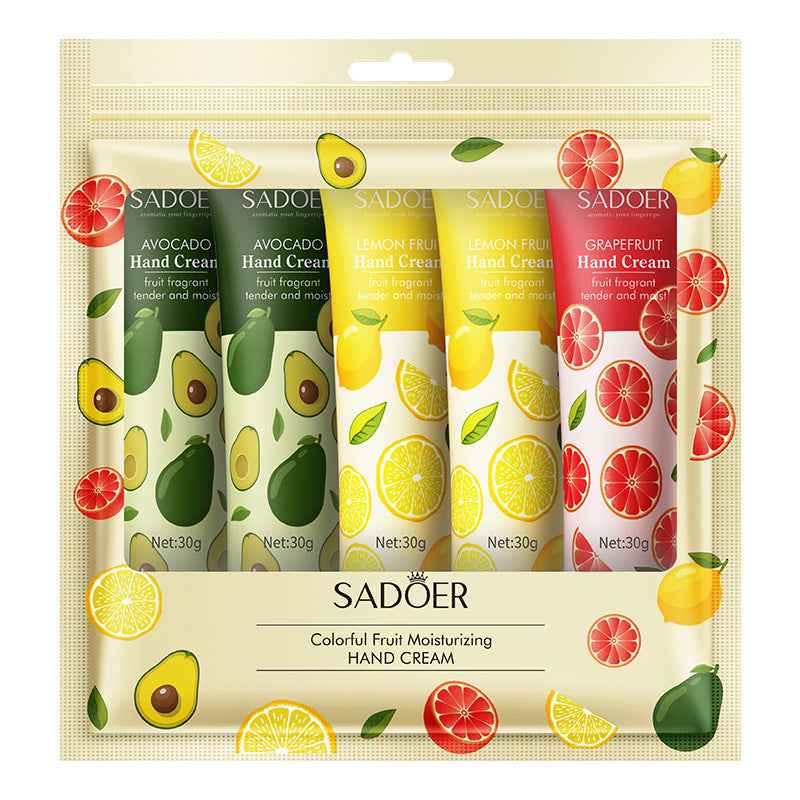 Colorful Fruit Hand Cream Suit Hydrating Moisturizing And Nourishing Refreshing And Smooth