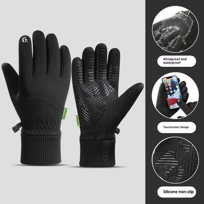 Fleece-lined Thick Waterproof And Cold-resistant Gloves