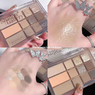 Earth Color Shimmer Matte Eye Shadow Plate