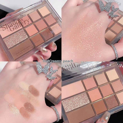 Earth Color Shimmer Matte Eye Shadow Plate