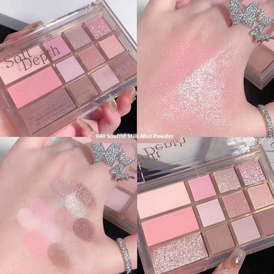 Earth Color Shimmer Matte Eye Shadow Plate