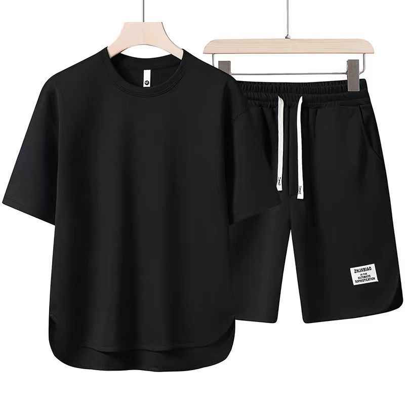 Summer Short Sleeve Suit Men's Round Neck T-shirt