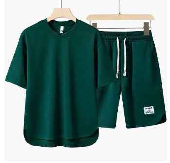 Summer Short Sleeve Suit Men's Round Neck T-shirt