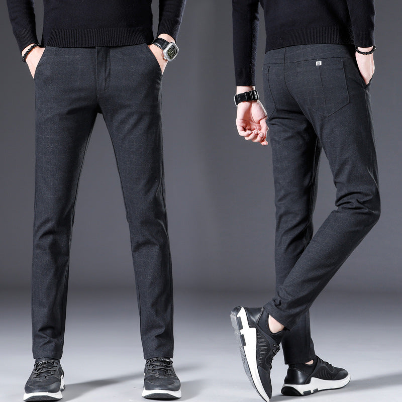 Men's Smart Trousers Stretch Slim Fit SHOPPORA