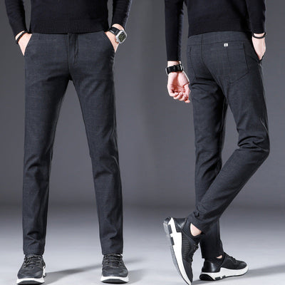 Men's Smart Trousers Stretch Slim Fit SHOPPORA