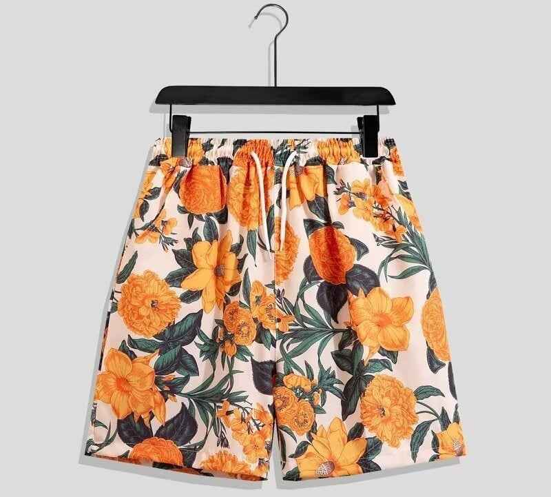Men's Casual Printed Loose Quick-drying Shorts