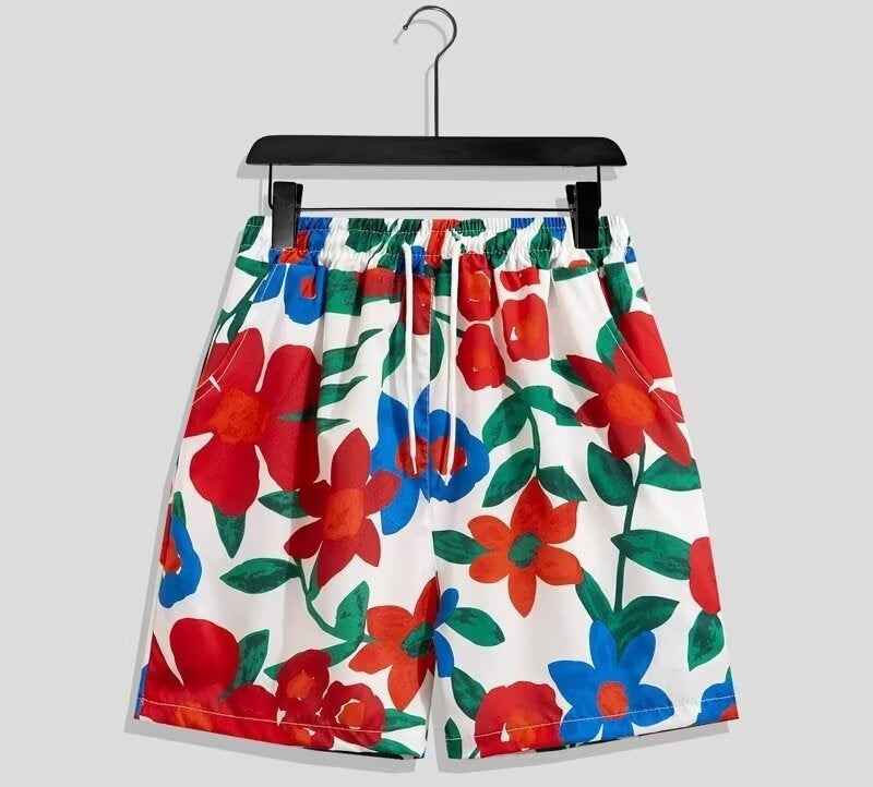Men's Casual Printed Loose Quick-drying Shorts