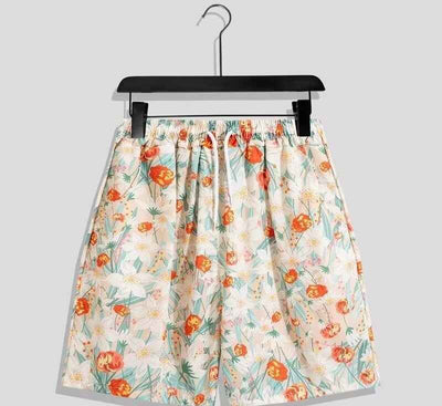 Men's Casual Printed Loose Quick-drying Shorts