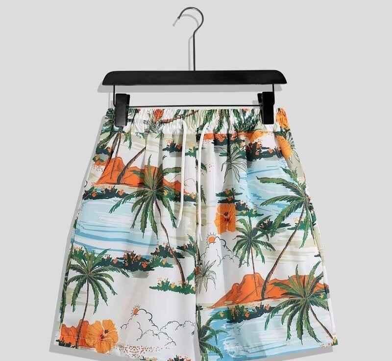 Men's Casual Printed Loose Quick-drying Shorts