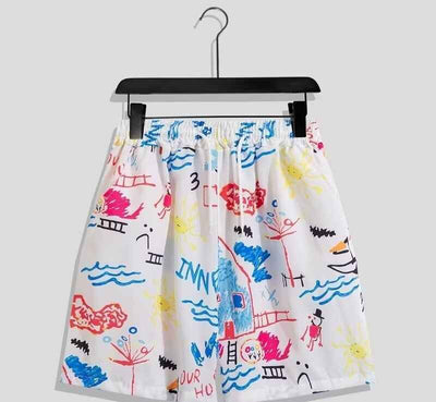 Men's Casual Printed Loose Quick-drying Shorts