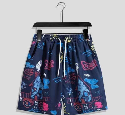 Men's Casual Printed Loose Quick-drying Shorts