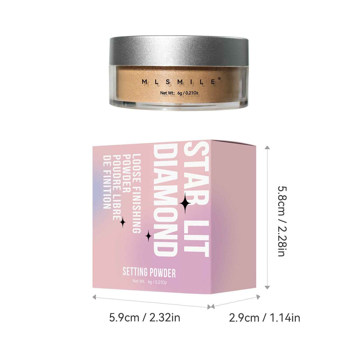 Pearlescent Face Powder Concealer Powder Waterproof Sweat-proof Oil Control