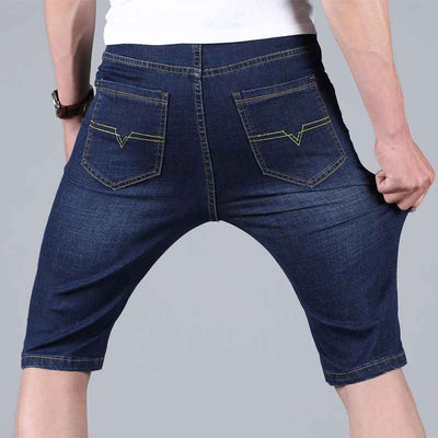 Summer Thin Denim Shorts Men's Straight Loose Five-point Pants