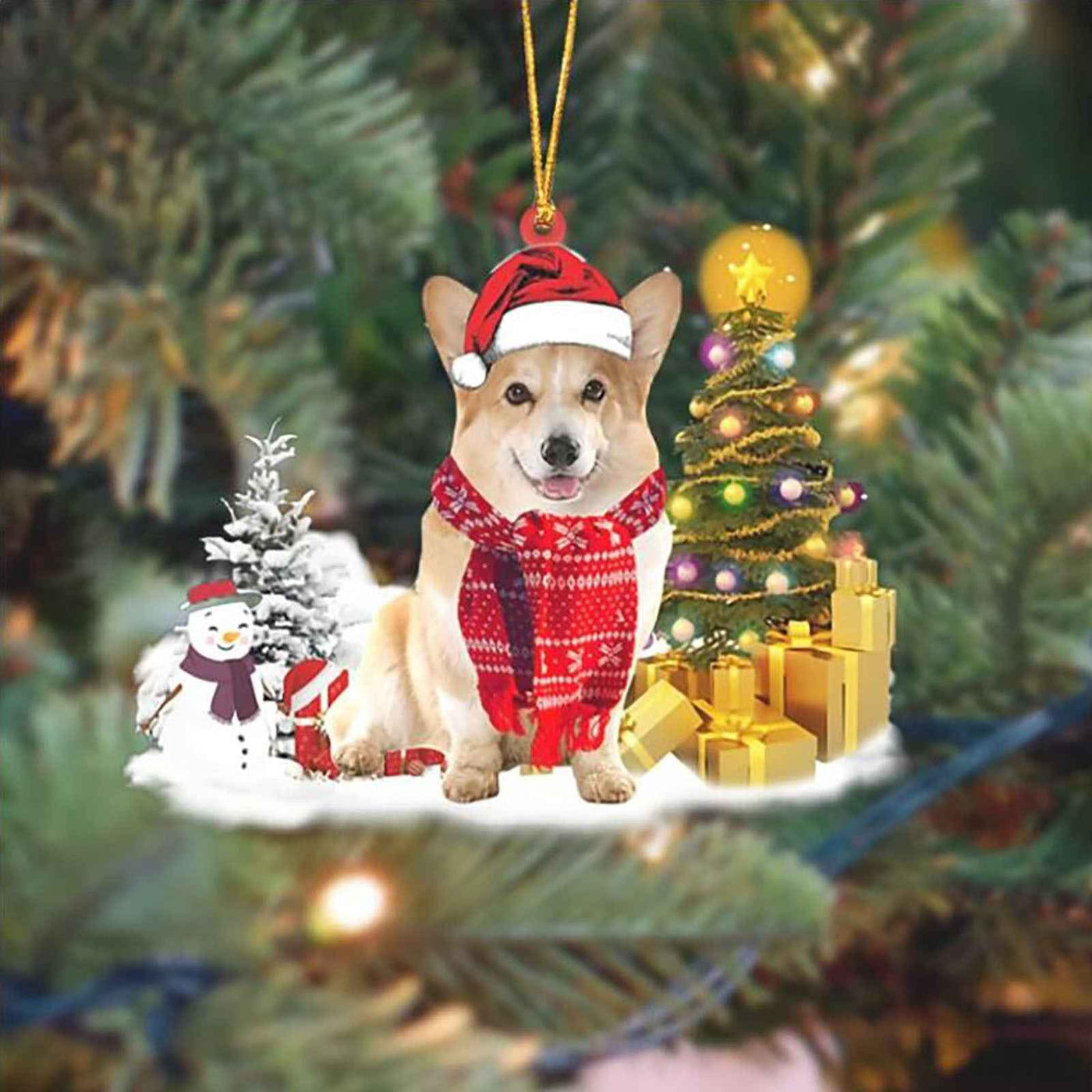 Christmas Family Puppies Decorate Trees With Lights