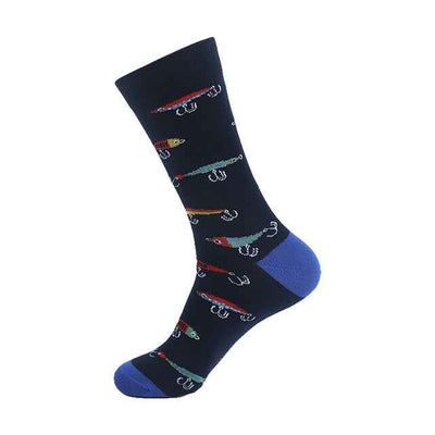Long Tube Sports Cotton Printed Men's Socks