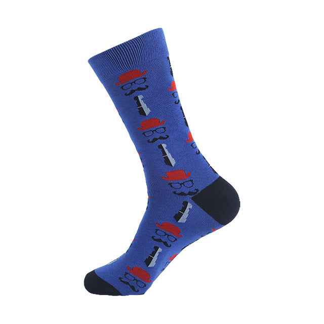 Long Tube Sports Cotton Printed Men's Socks