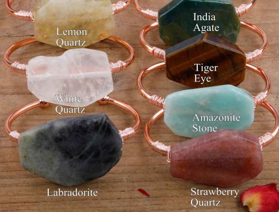 Rough Stone Beaded Bracelets Christmas Bracelets Jewelry Gifts