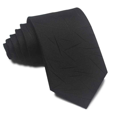 8CM Polyester Jacquard Striped Tie Men's Business Formal Red Black Blue