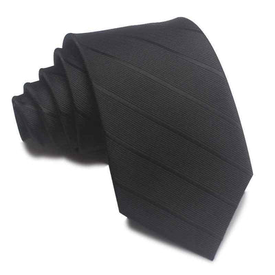 8CM Polyester Jacquard Striped Tie Men's Business Formal Red Black Blue