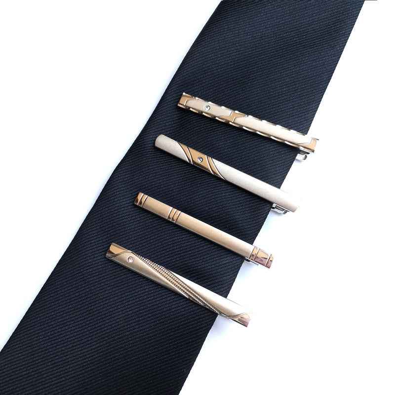 Formal silver tie clip