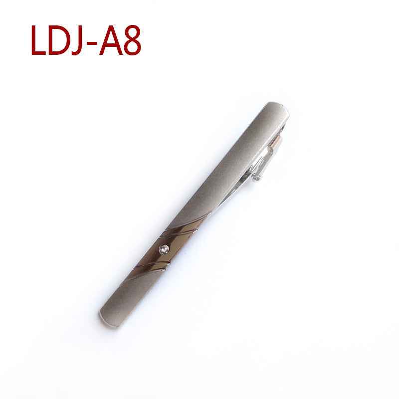 Formal silver tie clip