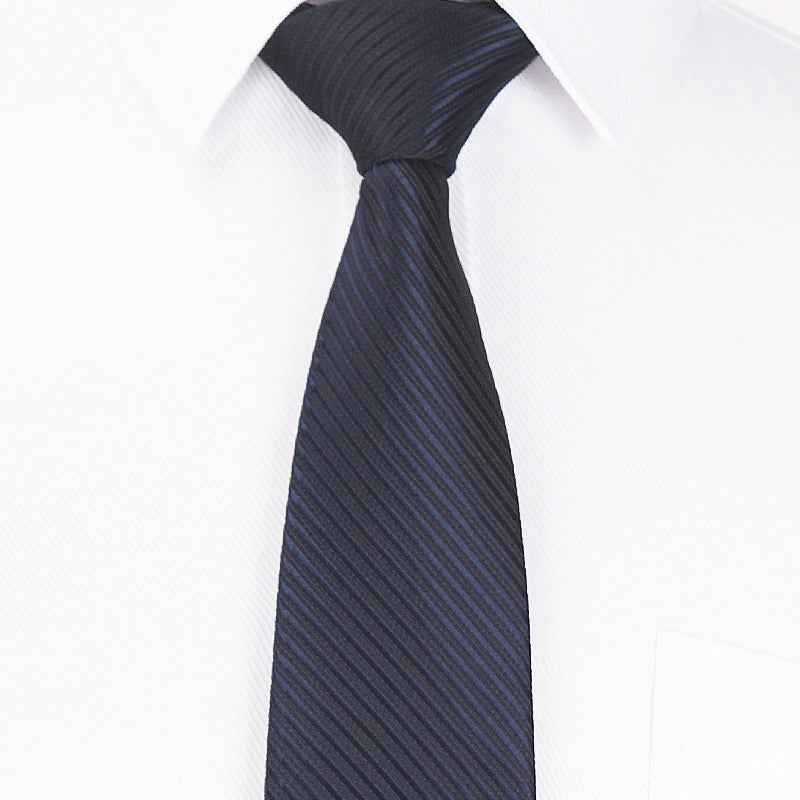 8CM Polyester Hand Tie Men's Tie Business Formal Wear Corduroy Dark Striped Tie Wholesale