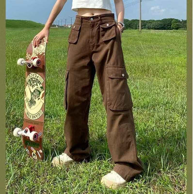 American Street Heavy Industry Multi-pocket Casual Trousers