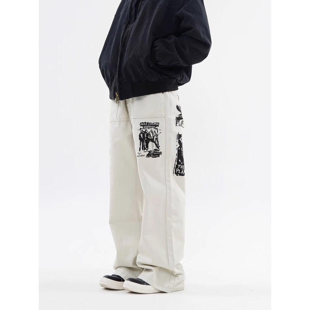Hip Hop Print Jeans Men's Spring SHOPPORA