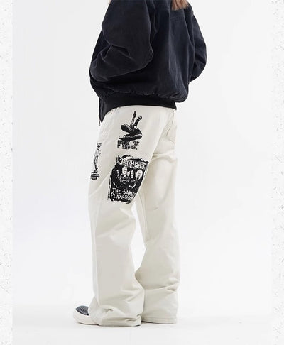 Hip Hop Print Jeans Men's Spring SHOPPORA
