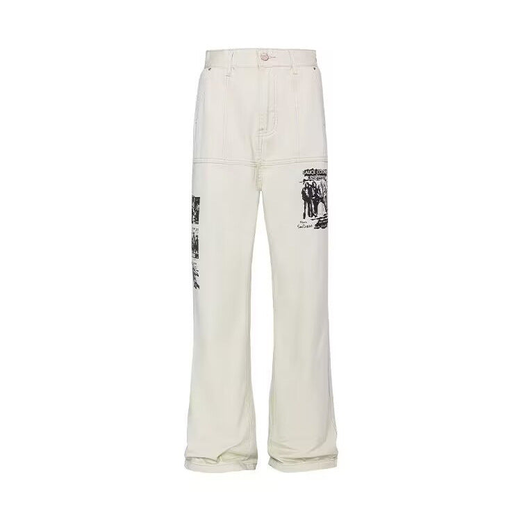 Hip Hop Print Jeans Men's Spring SHOPPORA