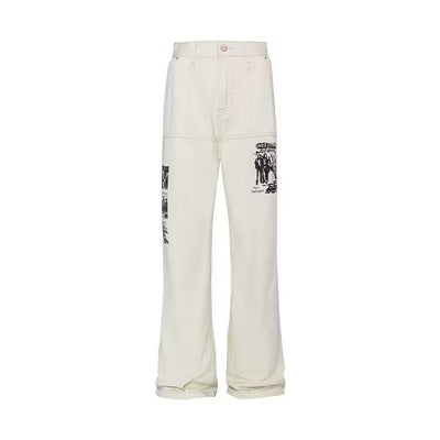 Hip Hop Print Jeans Men's Spring SHOPPORA