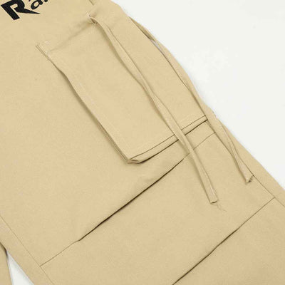 Multi-pocket Straight Cargo Pants Men's Loose