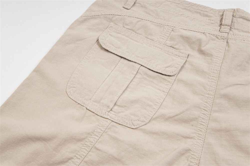 Multi-Pocket Workwear Men's Loose Wide-leg Pants