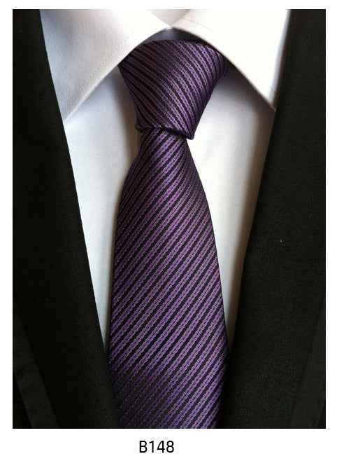 Men's Solid Color Pinstripe Polyester Tie