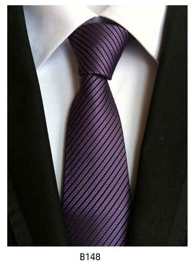 Men's Solid Color Pinstripe Polyester Tie