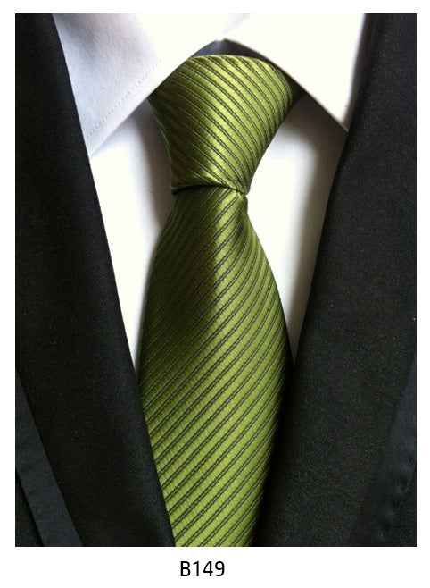 Men's Solid Color Pinstripe Polyester Tie