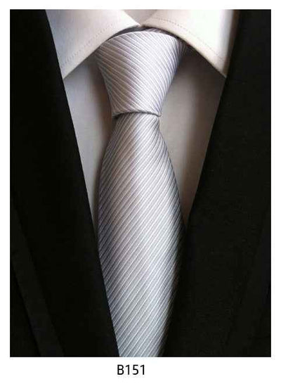Men's Solid Color Pinstripe Polyester Tie