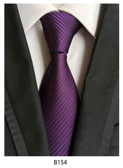 Men's Solid Color Pinstripe Polyester Tie