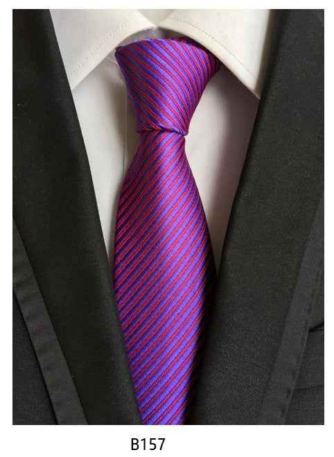 Men's Solid Color Pinstripe Polyester Tie