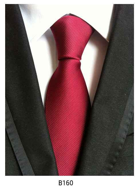 Men's Solid Color Pinstripe Polyester Tie