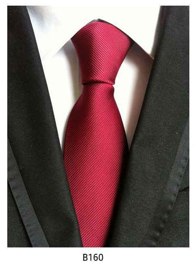 Men's Solid Color Pinstripe Polyester Tie