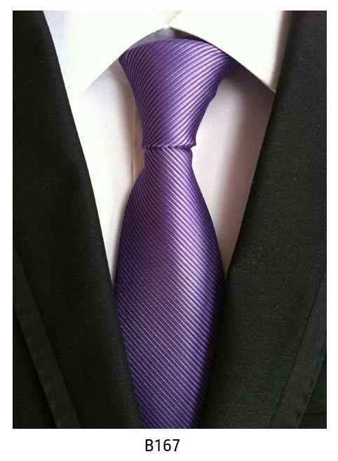 Men's Solid Color Pinstripe Polyester Tie