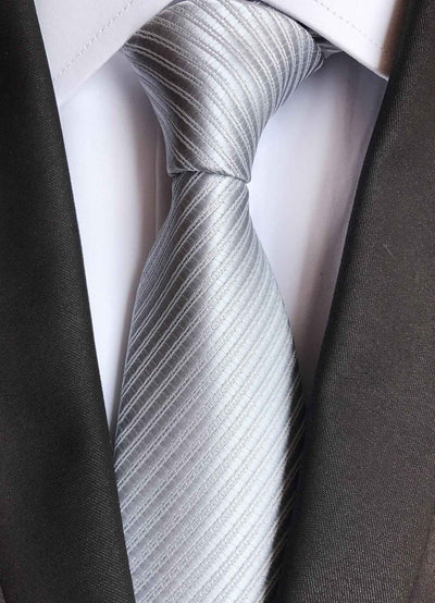 Men's Solid Color Pinstripe Polyester Tie