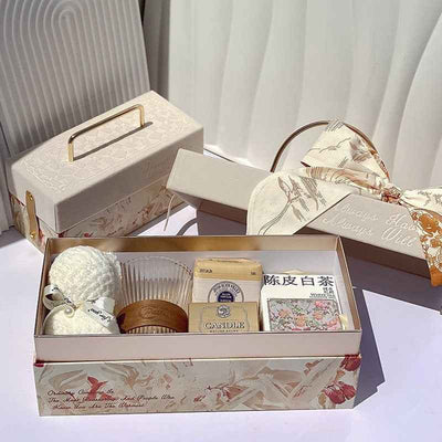 Velvet Embossed Metal Portable Gift Box