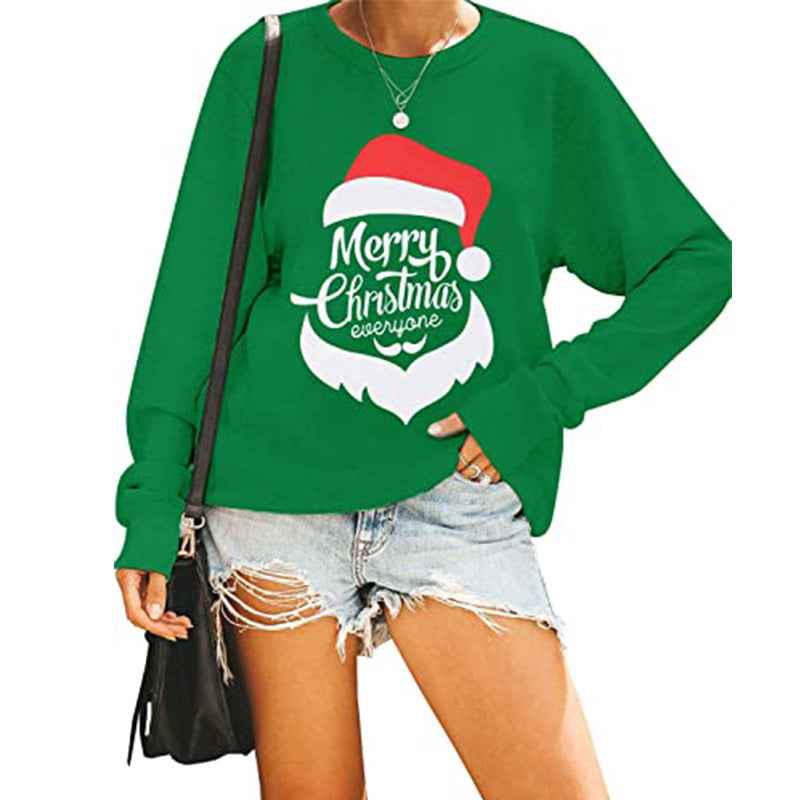 MAMA BEAR Christmas Printed Round Neck Long Sleeve Sweater