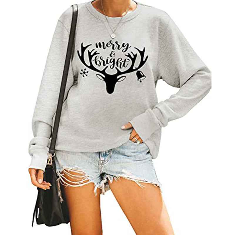 MAMA BEAR Christmas Printed Round Neck Long Sleeve Sweater
