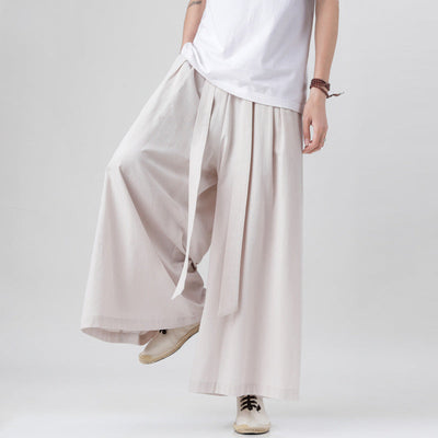 Cotton And Linen Plus Size Loose Trousers Men's Chinese Style SHOPPORA