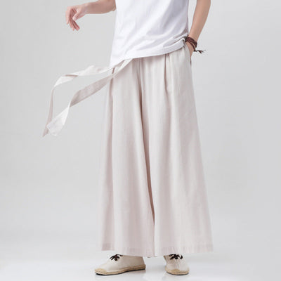 Cotton And Linen Plus Size Loose Trousers Men's Chinese Style SHOPPORA